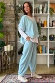 Terry B Hi Lo Tank Turquoise